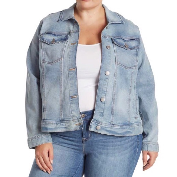 Joe Fresh Light Wash Denim Jacket Plus Size 1X - Picture 5 of 8